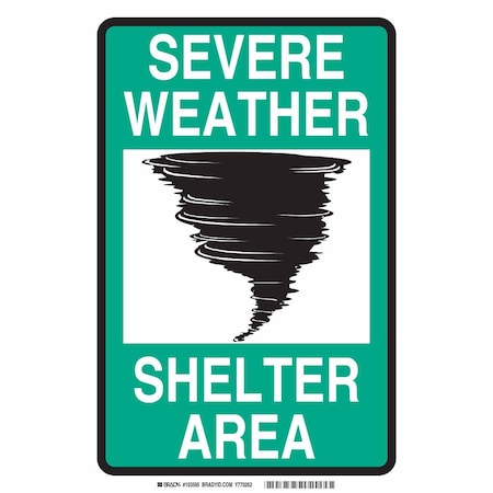 Brady Safety Sign, 14 in Height, 10 in Width, Plastic, Rectangle, English 103595